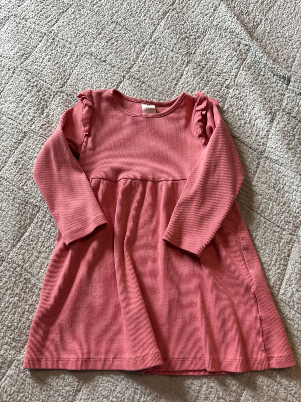 H&M ribbed ruffle dress